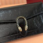 GUCCI 25S DIONYSUS WALLET ON CHAIN 20 IN BLACK GLOSSY CALFSKIN - Image 3