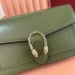 GUCCI 25S DIONYSUS WALLET ON CHAIN 20 IN GREEN GLOSSY CALFSKIN - Image 12