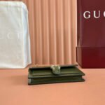 GUCCI 25S DIONYSUS WALLET ON CHAIN 20 IN GREEN GLOSSY CALFSKIN - Image 17