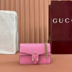 GUCCI 25S DIONYSUS WALLET ON CHAIN 17 IN PINK GLOSSY CALFSKIN - Image 10