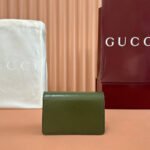GUCCI 25S DIONYSUS WALLET ON CHAIN 17 IN GREEN GLOSSY CALFSKIN - Image 11