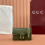 GUCCI 25S DIONYSUS WALLET ON CHAIN 17 IN GREEN GLOSSY CALFSKIN - Image 10