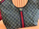 GUCCI 25S GIGLIO LARGE TOTE BAG 50 IN BLUE AND WHITE DENIM - Image 8