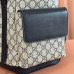 GUCCI 25S OPHIDIA MEDIUM BACKPACK 40 CM IN BEIGE MIX BLACK CALFSKIN - Image 6