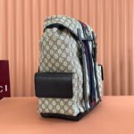 GUCCI 25S OPHIDIA MEDIUM BACKPACK 40 CM IN BEIGE MIX BLACK CALFSKIN - Image 4