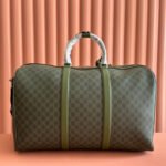 GUCCI 25S OPHIDIA MEDIUM BAG 52 CM IN MOSS GREEN CALFSKIN