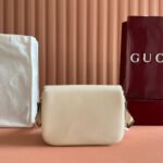 GUCCI 25S HORSEBIT 1955 MINI BAG 26 CM IN LIGHT BEIGE CALFSKIN WITH GOLD HARDWARE - Image 17