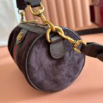 GUCCI 25S OPHIDIA MINI SHOULDER BAG 19 CM IN DARK CHOCOLATE BROWN SUEDE - Image 13