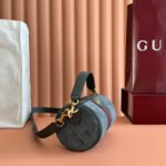 GUCCI 25S OPHIDIA MINI SHOULDER BAG 19 CM IN GREY SUEDE - Image 6