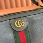 GUCCI 25S OPHIDIA MINI SHOULDER BAG 19 CM IN GREY SUEDE - Image 13