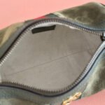 GUCCI 25S OPHIDIA MINI SHOULDER BAG 19 CM IN MOSS GREEN SUEDE - Image 9