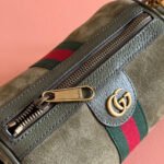 GUCCI 25S OPHIDIA MINI SHOULDER BAG 19 CM IN MOSS GREEN SUEDE - Image 6