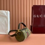 GUCCI 25S OPHIDIA MINI SHOULDER BAG 19 CM IN MOSS GREEN SUEDE - Image 11