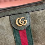 GUCCI 25S OPHIDIA MINI SHOULDER BAG 19 CM IN MOSS GREEN SUEDE - Image 7