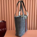 GUCCI 25S OPHIDIA MEDIUM TOTE 36 CM IN GREY SUEDE - Image 3