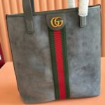 GUCCI 25S OPHIDIA MEDIUM TOTE 36 CM IN GREY SUEDE - Image 4