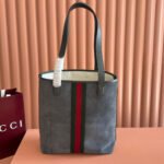 GUCCI 25S OPHIDIA MEDIUM TOTE 36 CM IN GREY SUEDE - Image 11