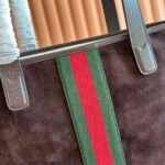 GUCCI 25S OPHIDIA MEDIUM TOTE 36 CM IN DARK CHOCOLATE BROWN SUEDE - Image 15