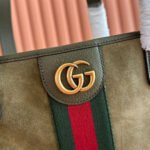 GUCCI 25S OPHIDIA MEDIUM TOTE 36 CM IN EARTH BROWN SUEDE - Image 5