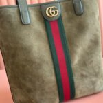 GUCCI 25S OPHIDIA MEDIUM TOTE 36 CM IN EARTH BROWN SUEDE - Image 7