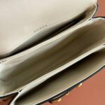 GUCCI 25S HORSEBIT 1955 MINI BAG 20 CM IN LIGHT BEIGE CALFSKIN WITH GOLD HARDWARE - Image 18
