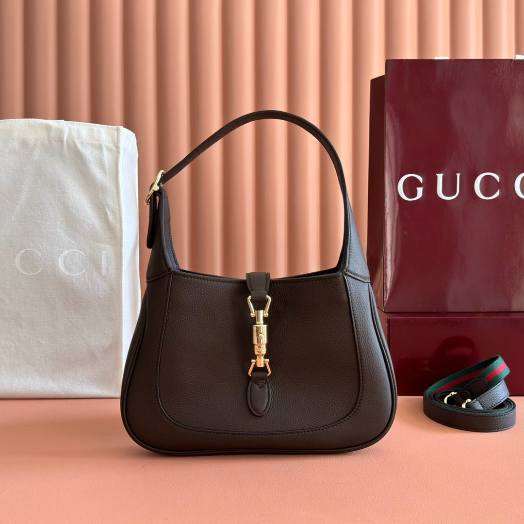 img_89648692_20251015_i1760523915_4785_1_jpg GUCCI 25S JACKIE 1961 SMALL BAG 28 CM IN DARK BROWN LEATHER WITH GOLD HARDWARE - Image 1