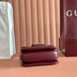 GUCCI 25S HORSEBIT 1955 MINI BAG 20 CM IN DARK RED CALFSKIN WITH GOLD HARDWARE - Image 15