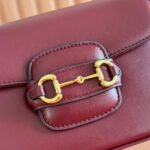 GUCCI 25S HORSEBIT 1955 MINI BAG 20 CM IN DARK RED CALFSKIN WITH GOLD HARDWARE - Image 13
