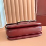 GUCCI 25S HORSEBIT 1955 MINI BAG 26 CM IN DARK RED CALFSKIN WITH GOLD HARDWARE - Image 3