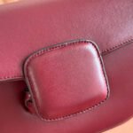 GUCCI 25S HORSEBIT 1955 MINI BAG 26 CM IN DARK RED CALFSKIN WITH GOLD HARDWARE - Image 19