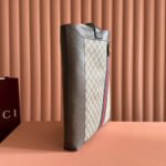 GUCCI 25S TOTE BAG 43 CM IN DARK BROWN MIX BEIGE LAMBSKIN WITH GOLD HARDWARE - Image 5