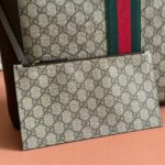 GUCCI 25S TOTE BAG 43 CM IN DARK BROWN MIX BEIGE LAMBSKIN WITH GOLD HARDWARE - Image 3