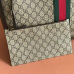 GUCCI 25S TOTE BAG 44 CM IN DARK BROWN MIX BEIGE LAMBSKIN WITH GOLD HARDWARE - Image 15