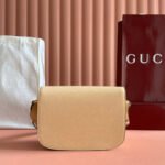 GUCCI 25S HORSEBIT 1955 MINI BAG 35 CM IN LIGHT WARM BEIGE CALFSKIN WITH GOLD HARDWARE - Image 7