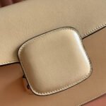 GUCCI 25S HORSEBIT 1955 MINI BAG 35 CM IN LIGHT WARM BEIGE CALFSKIN WITH GOLD HARDWARE - Image 8