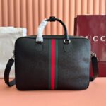 GUCCI 25S OPHIDIA LARGE DOCUMENT CASE 40 CM IN BLACK CALFSKIN - Image 10