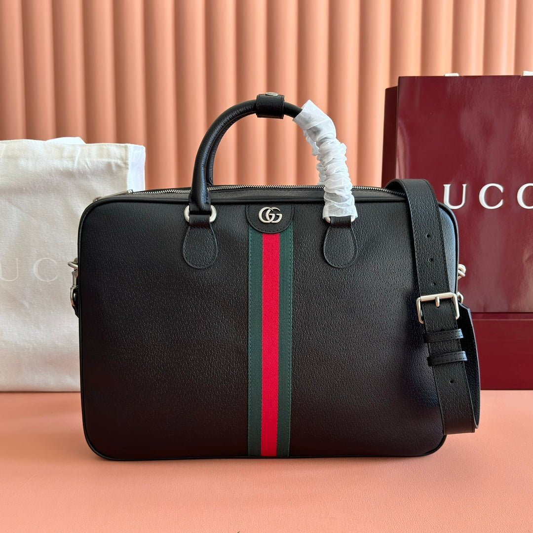 img_89648692_20251105_i1762338232_5694_8_jpg GUCCI 25S OPHIDIA LARGE DOCUMENT CASE 40 CM IN BLACK CALFSKIN - Image 1