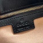 GUCCI 25S HORSEBIT 1955 MEDIUM SHOULDER BAG 29 CM IN BLACK CALFSKIN WITH GOLD HARDWARE - Image 8