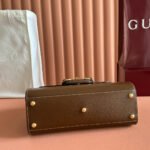 GUCCI 25S HORSEBIT 1955 MEDIUM SHOULDER BAG 29 CM IN BROWN CALFSKIN WITH GOLD HARDWARE - Image 15
