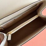 GUCCI 25S HORSEBIT 1955 MEDIUM SHOULDER BAG 29 CM IN CREAM WHITE CALFSKIN WITH GOLD HARDWARE - Image 9