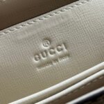 GUCCI 25S HORSEBIT 1955 MEDIUM SHOULDER BAG 22 CM IN BEIGE CANVAS AND CREAM WHITE CALFSKIN WITH GOLD HARDWARE - Image 17