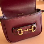 GUCCI 26S HORSEBIT 1955 BAG 13 IN DARK RED CALFSKIN - Image 9