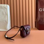 GUCCI 26S HORSEBIT 1955 BAG 13 IN DARK RED CALFSKIN - Image 8