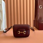 GUCCI 26S HORSEBIT 1955 BAG 13 IN DARK RED CALFSKIN - Image 10