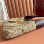 GUCCI 25S JACKIE MONOGRAM 28 CM IN LIGHT BROWN CANVAS AND CALFSKIN - Image 13