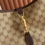 GUCCI 25S JACKIE MONOGRAM 28 CM IN LIGHT BROWN CANVAS AND CALFSKIN - Image 12