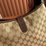 GUCCI 25S JACKIE MONOGRAM 28 CM IN LIGHT BROWN CANVAS AND CALFSKIN - Image 6