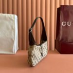 GUCCI 25S JACKIE MONOGRAM 27 CM IN LIGHT BROWN CANVAS AND CALFSKIN - Image 12