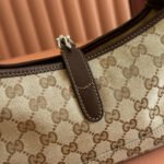GUCCI 25S JACKIE MONOGRAM 27 CM IN LIGHT BROWN CANVAS AND CALFSKIN - Image 16