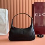 GUCCI 26S JACKIE SLIM SHOULDER BAG 27 IN BLACK CALFSKIN - Image 14